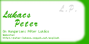 lukacs peter business card